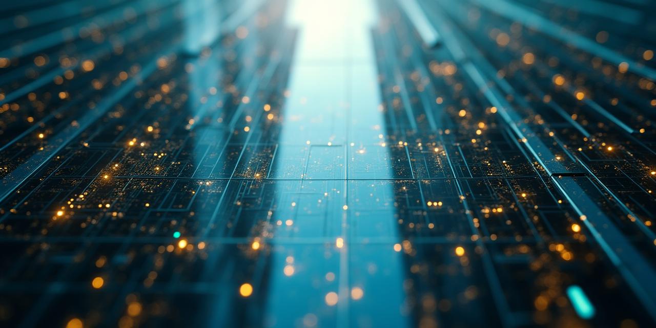 Abstract representation of transparent AI data nodes and corporate governance